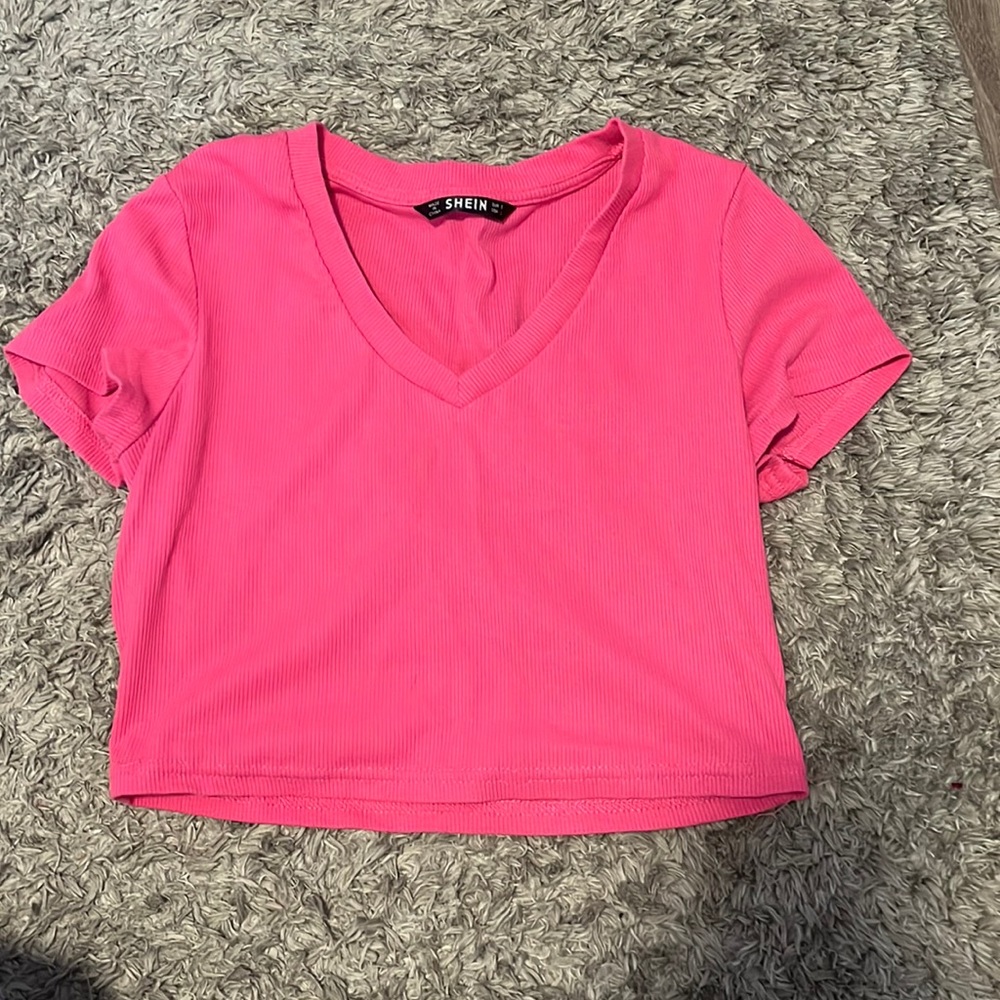 Pink Cropped Tee